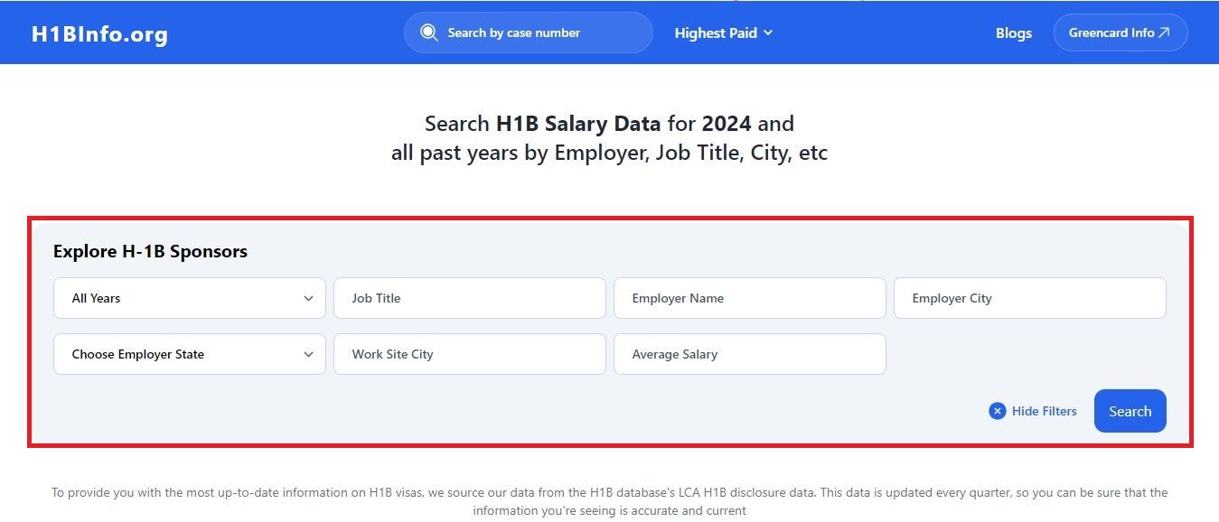 H1B Job Search for 2024